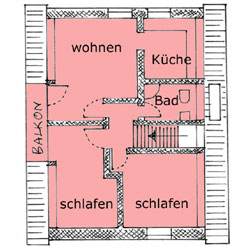 Grundriss Ferienwohnung 2